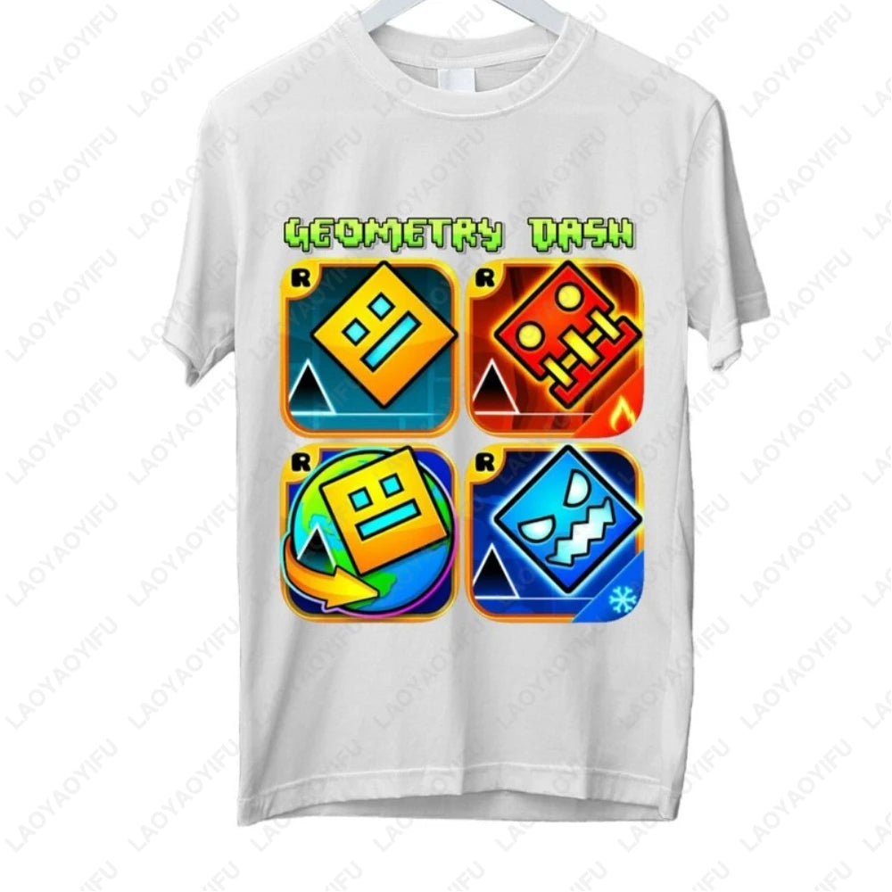 Geometry Dash 3D Gaming T-Shirt