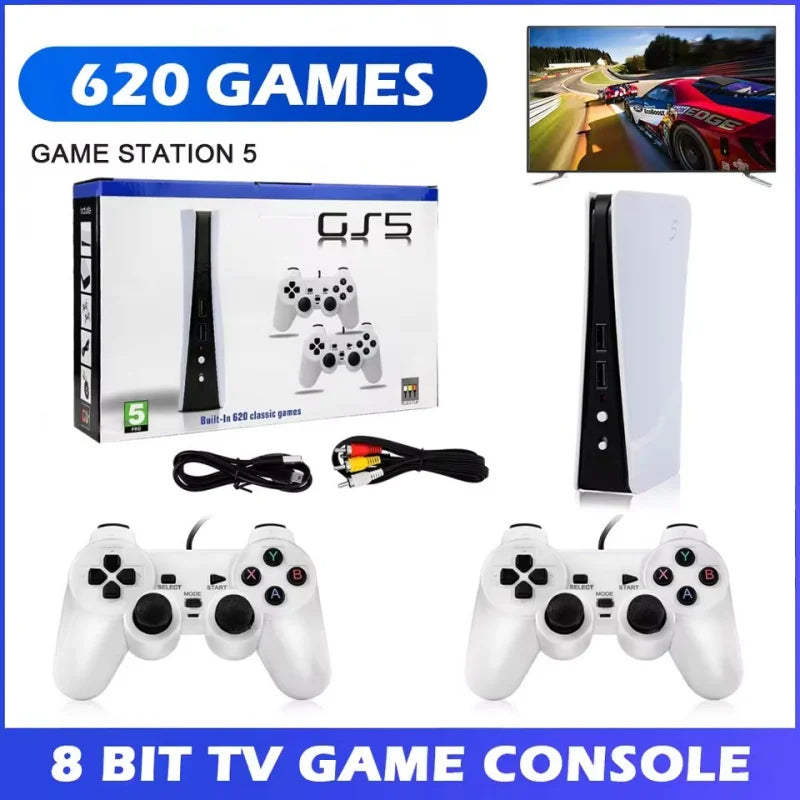 GS5 Game Station 5 Video Game Console With 200 Classic Games 8 Bit TV Consola Retro USB Wired Handheld Two Game Player AV Output