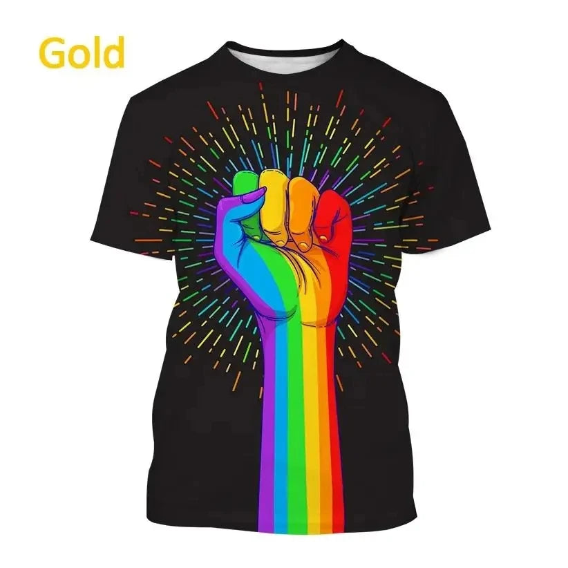 Rainbow 3D Print Unisex T-Shirt