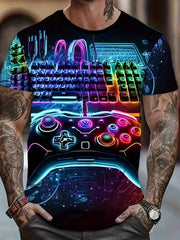 Men’s Casual Printed Gamer T-Shirt