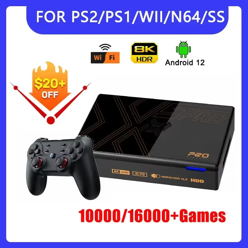 SUMMER SALE Super Console X5 PRO Retro Video Game Consoles Plug and Play for PS2/WII/SS/DC/N64 Hard Disk Player Hotting